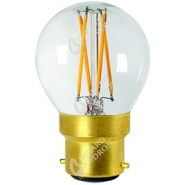 Sphérique g45 filament led 5w b22 2700k 520lm dim. 28665