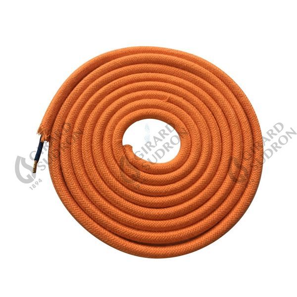 Câble textile rond 2x0,75mm2 double isolation oran 187531