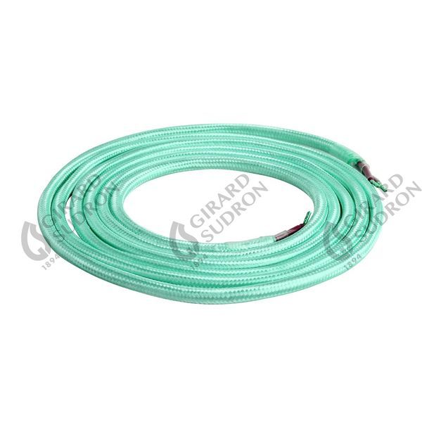 Câble textile rond 2x0,75mm2 double isolation jade 187581