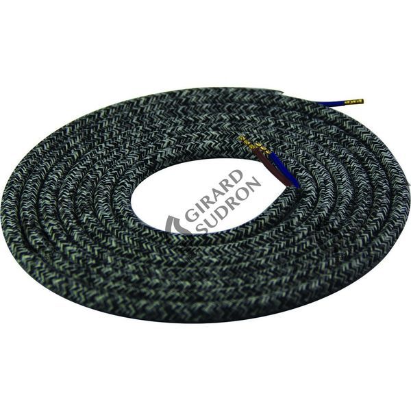 Câble rond chin gris noir 2 mtres 2 x 0,75mm2 189626