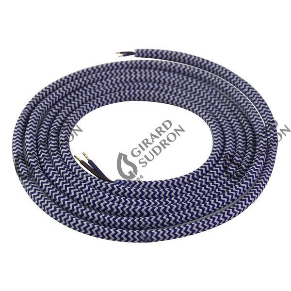 Câble rond bleu blanc 2 mtres 2 x 0,75mm2 189640