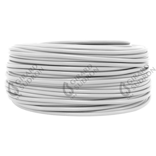 Câble rond dble isol.2xo,75 blanc (cr 100m) 235833