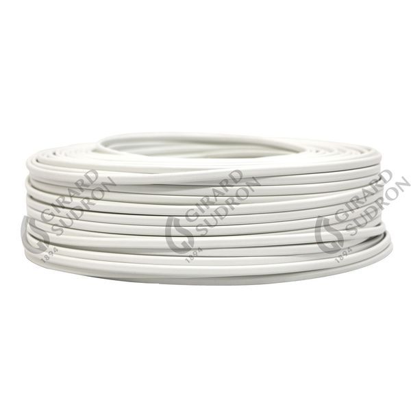 Câble ovale dble isol.2x0,75 blanc (cr 100m) 236373