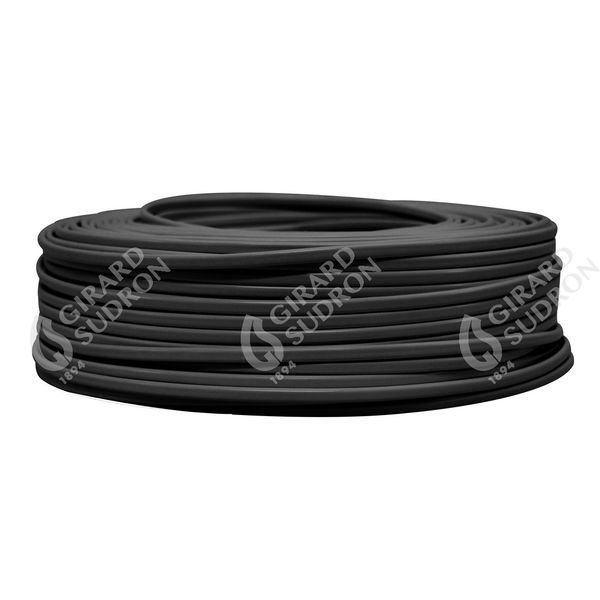 Câble ovale dble isol.2x0,75 noir (cr 100m) 236381