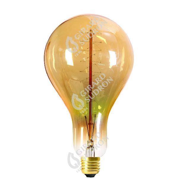 Lampe filament métallique spiralé 240 mm 24w e27 2000k ambre 24977