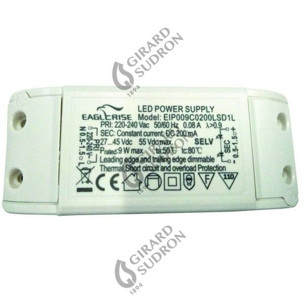 Driver dimmable dalle led 12w 105x42x24 triac 169119