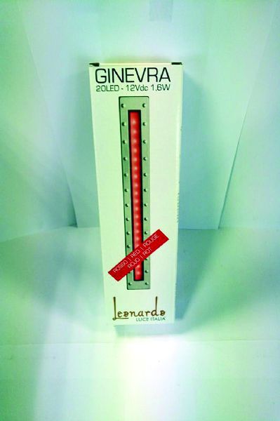 Ginevra Led Rouge 0,3W 12V Acier Ip43 - LEO30864destok