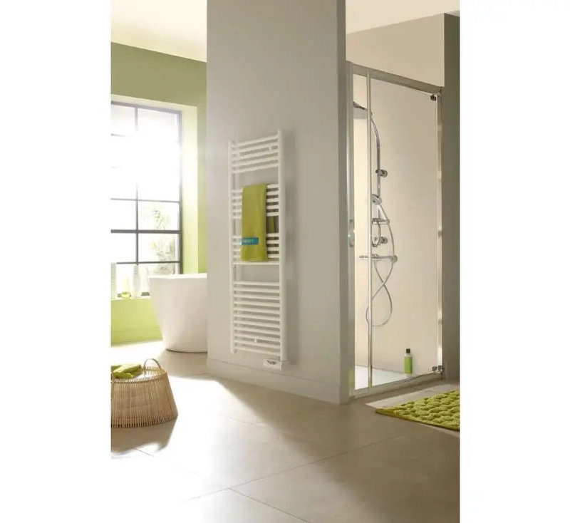 Radiateur sèche-serviette acova Atoll Spa EL régulation TF, Blanc RAL 9016, 500W, H 996 mm