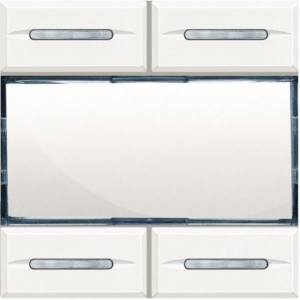 Axolute Commande Manuel 4 Touches Avec Port Libelles Blanc - Bticino HD4680KNX