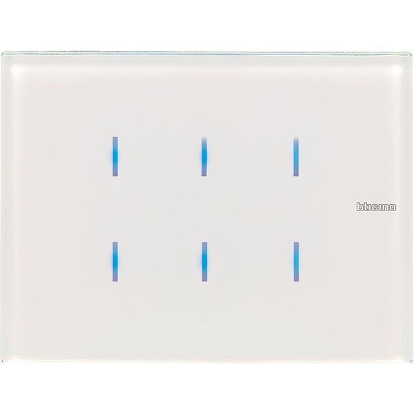 Axolute Dalle Tactile 6 Touches White - Bticino HD4657M3KNX