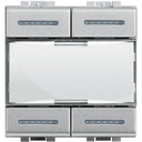 Livinglight Commande Manuel 4 Touches Avec Port Libelles Tec - Bticino NT4680KNX