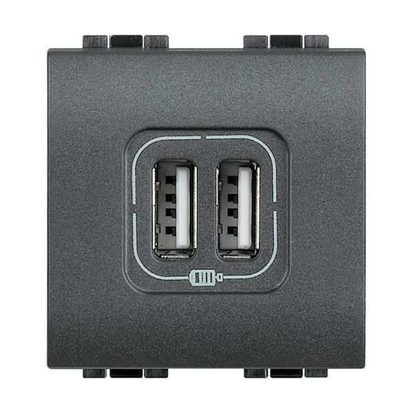 Ll - Chargeur Usbtype A-C 3A Anthracite - Bticino BTL4287C2