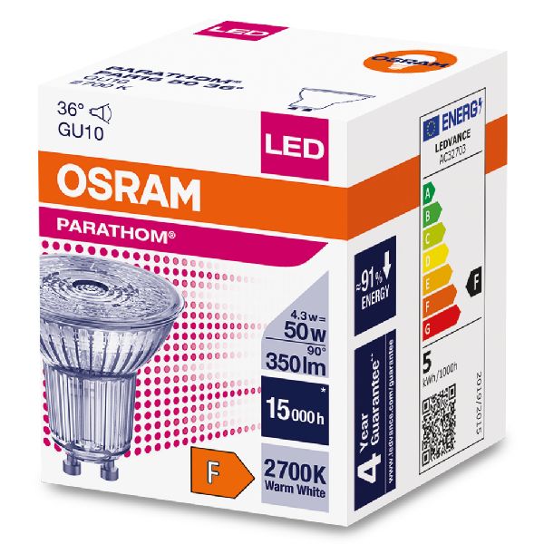 Osram LED Parathom PAR16 50 827 GU10 36° 4,3W 350lm - 608153
