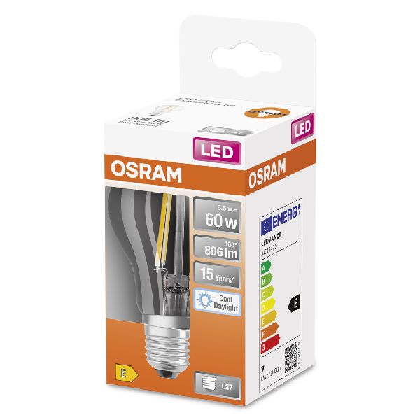 LED Star FILAMENT CLA 60 klar non-dim 7W/865 E27 806LM BOX - 466036