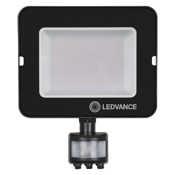 LDV FL COMP S SYM100 50W/3000K 4500lm IP65 noir projecteur sensor - 575301