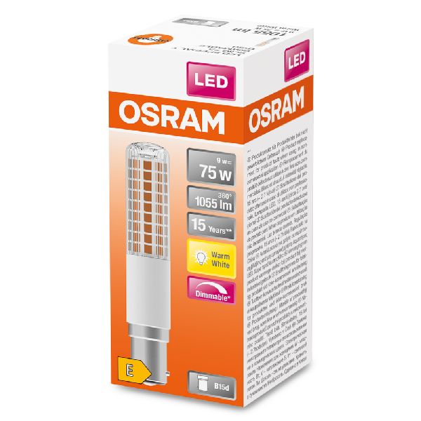Osram LED Special dim TSLIM 75 Claire 827 B15d 9W - 607194