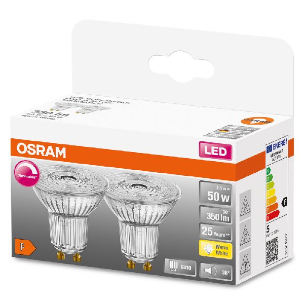 BTE2 Spot PAR16 LED 50° verre var 4,5W=50 GU10 lumière du jour - 589025