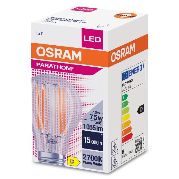 Osram LED FIL CLA75 Claire 827 E27 7,5W 1055lm Verre - 591677