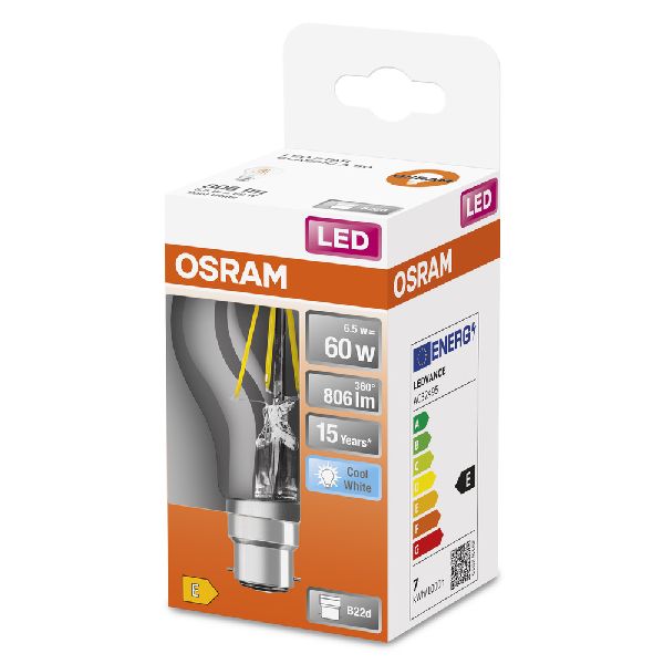 LED Standard clair filament 7W=60 B22 froid - 592674