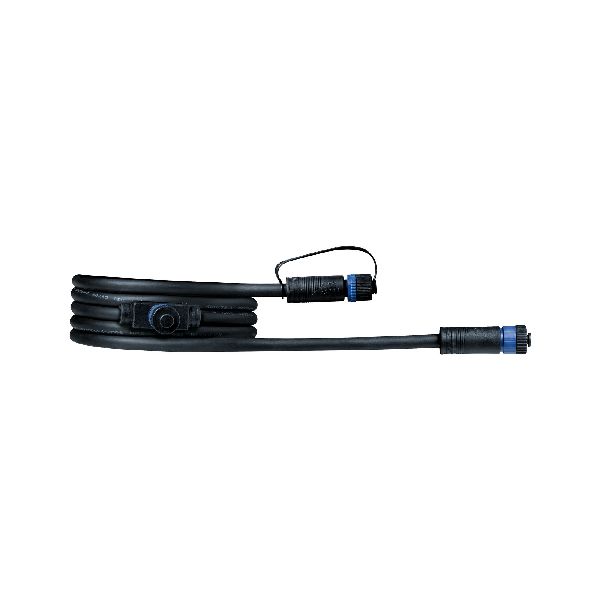 Outd Plug &amp; Shine Câble 2m 1 in-2 out IP68 2x1,5qmm H07RN-F noir