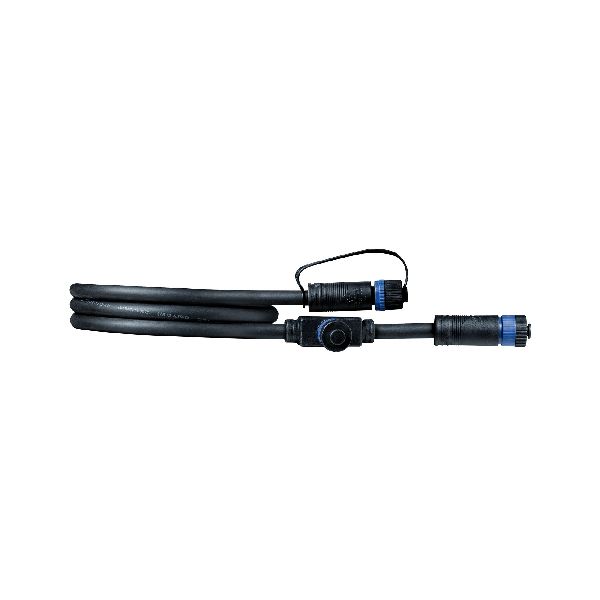 Cable Extérieur Plug + Shine IP68 1m 1in-2out 2x1,5qmm Noir plastique