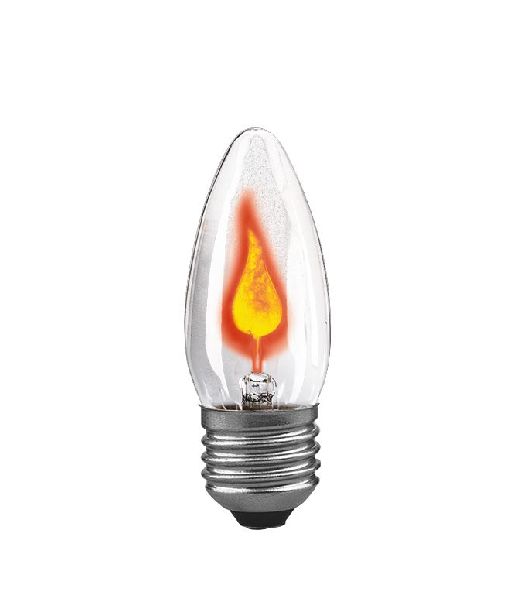 Flamme Scintillante 3W E27 90mm 35mm Clair