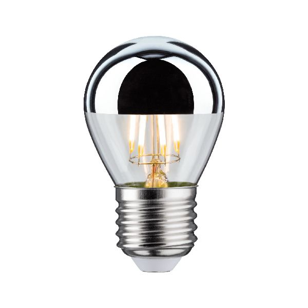 LED sphérique calotte réflect 360lm E27 2700K 4,8W 230V Argent gradable