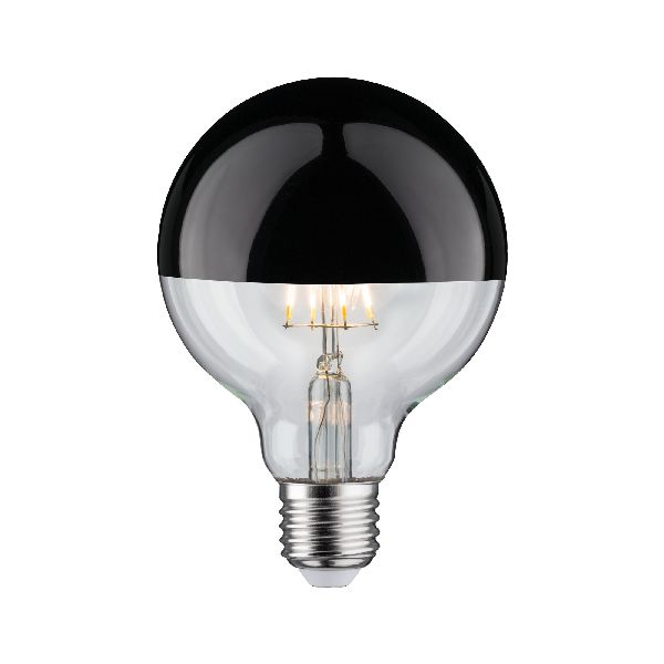 LED G95 Calotte réflectrice 600lm E27 2700K 6,5W 230V Noir Chrome gradable