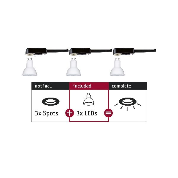 ENC Choose kit 3 GU10 Non-Dim 3x6,5W 450lm 2700K 51mm