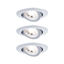 Kit encastrés 3-stepdim orientable LED 3x6W 3000K 230V chrome dépoli/Pl