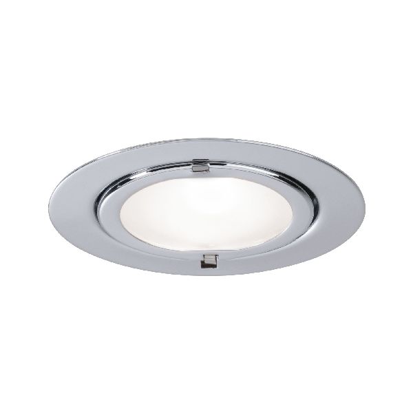 Encastr. Meuble Klipp Klapp max.20W 12V G4 72mm Chrome/Tôle d´acier/Verre