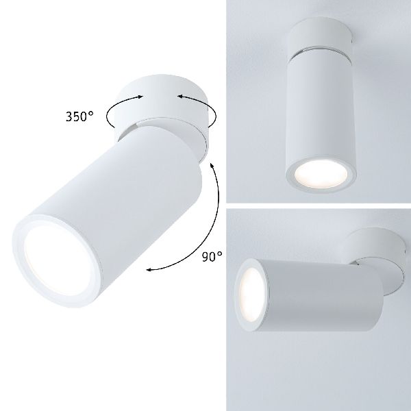 Kit lum sail Turnal Coin 3StepDim 6W 2700K 230V blanc dépoli/Métal