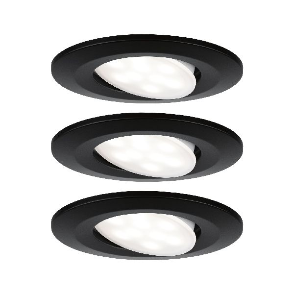 Kit ENC Vali BBC/IP65 rond orientable LED 3x680lm 3000K 6,5W Noir dép