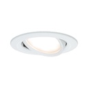 Kit enc Nova Coin rond orientable LED 1x6W 2700K 230V blanc dépoli/Alu