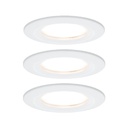 Kit ENC Nova Coin rond fixe LED 3x6W 2700K 230V blanc dépoli/Alu