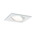 Kit enc Nova carré noir LED 3 nivgrad 1x6,5W 230V GU10 51mm Blanc dépoli/Alu