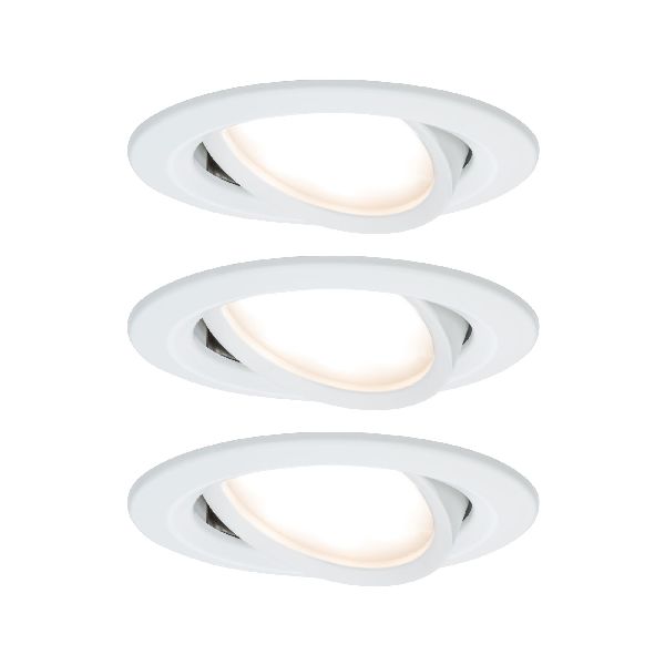 Kit ENC Nova Coin 3 niv grad rond nr LED 3x6W 2700K 230V blanc dépoli/Alu