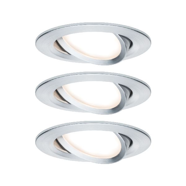 Kit ENC Nova Coin 3 niv grad rond nr LED 3x6W 2700K 230V Alu tourné/Alu