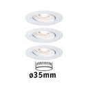 Enc Nova mini Coin rond orientable LED 3x4W 310lm blanc dépoli/alu
