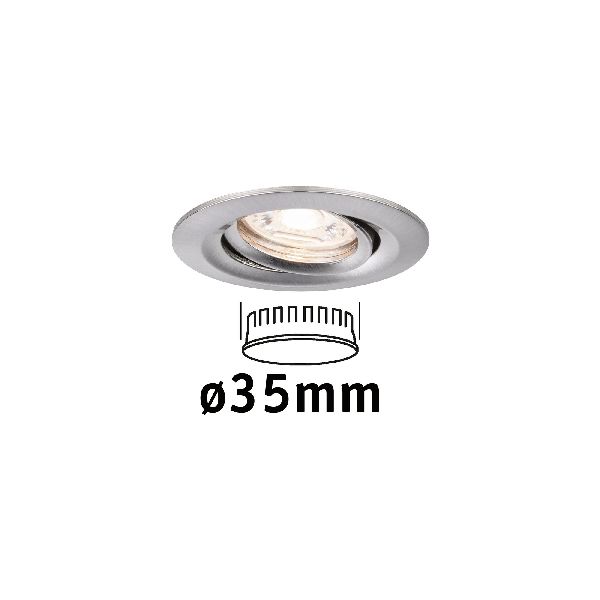 Enc Nova mini Coin rond orientable LED 1x4W 310lm acier brossé/alu