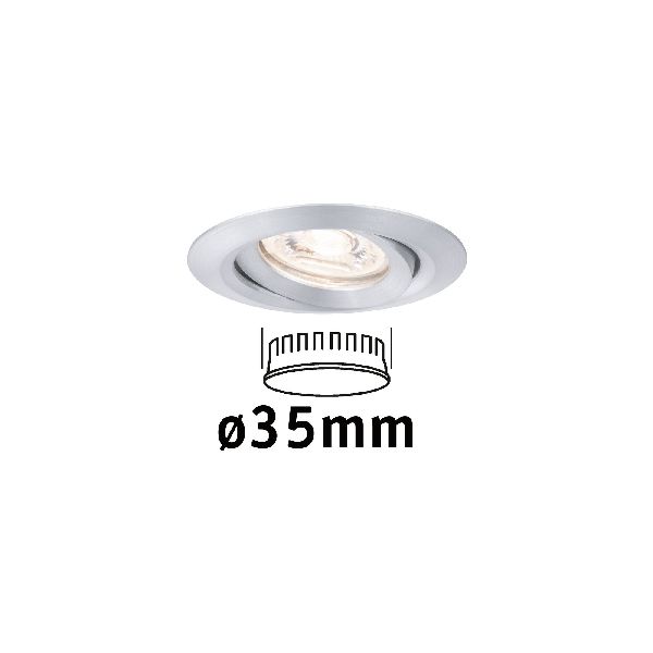 Enc Nova mini Coin rond orientable LED 1x4W 310lm alu tourné/alu