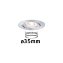 Enc Nova mini Coin rond orientable LED 1x4W 310lm alu tourné/alu