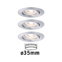Enc Nova mini Coin rond orientable LED 3x4W 310lm alu tourné/alu