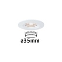Enc Nova mini Coin rond fixe IP44 LED 1x4W 310lm Blanc dépoli/Alu