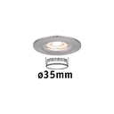 Enc Nova mini Coin rond fixe IP44 LED 1x4W 310lm acier brossé/alu