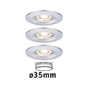 Enc Nova mini Coin rond fixe IP44 LED 3x4W 310lm chrome/Alu