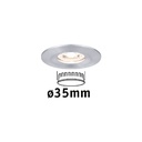 Enc Nova mini Coin rond fixe IP44 LED 1x4W 310lm alu tourné/alu
