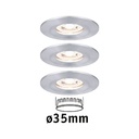 Enc Nova mini Coin rond fixe IP44 LED 3x4W 310lm alu tourné/alu