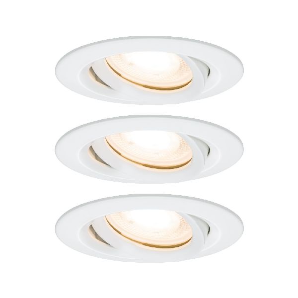 Kit encastrés Premium Nom IP65 orientabl e LED 3x7W 230 V GU10 51 mm blanc/alu z