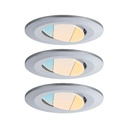 Kit ENC Calla IP65 WhiteSwitch rd noir 3x550lm 5,5W 230V chrome dép